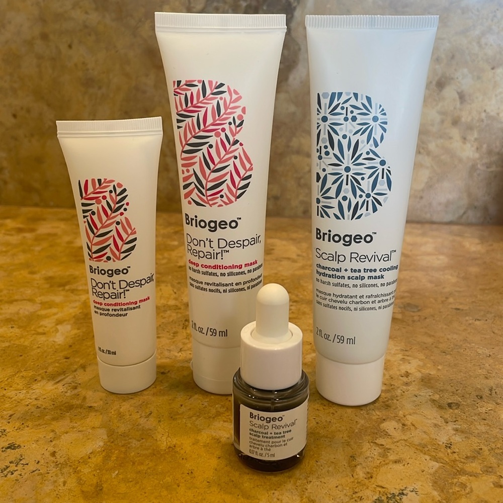 New! Bundle of Briogeo Hair Mask Products and Tea Tree Scalp Treatment